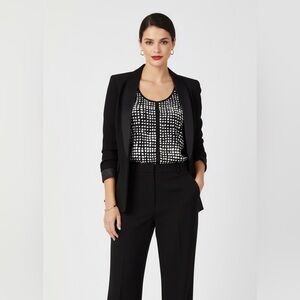 Joie Sleeveless Blouse Black/White Size Large Business Casual Office Wear NWOT